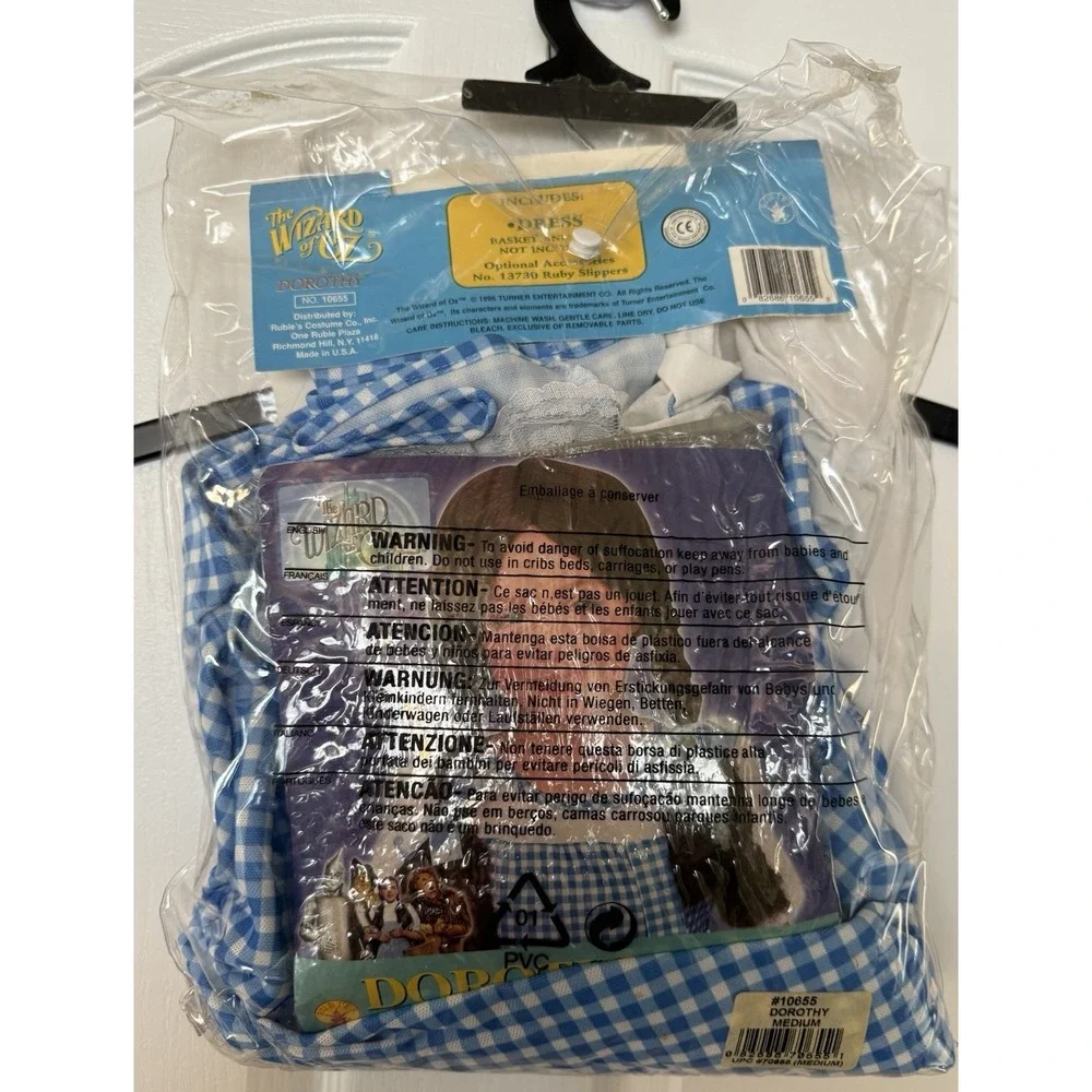 Vintage 90s‎ Wizard of Oz Dorothy Child Costume Size Medium (8 - 10)